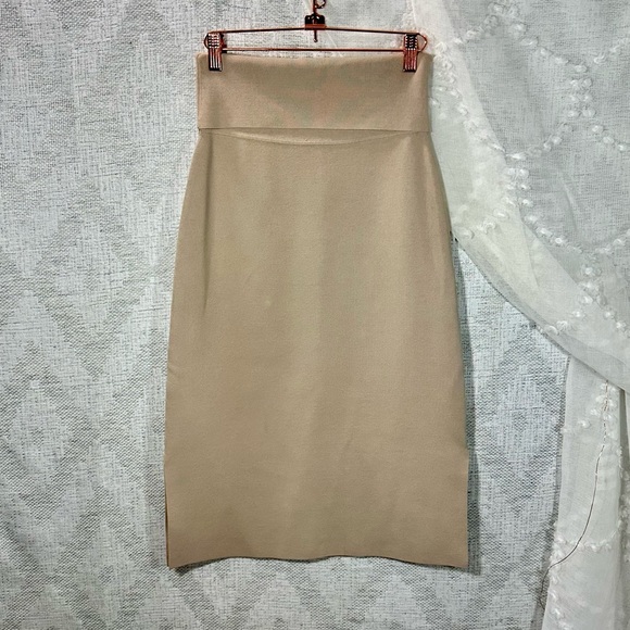 MM.Lafleur New York Harlem jardigan knit fold over midi skirt in latte size S - Picture 7 of 8